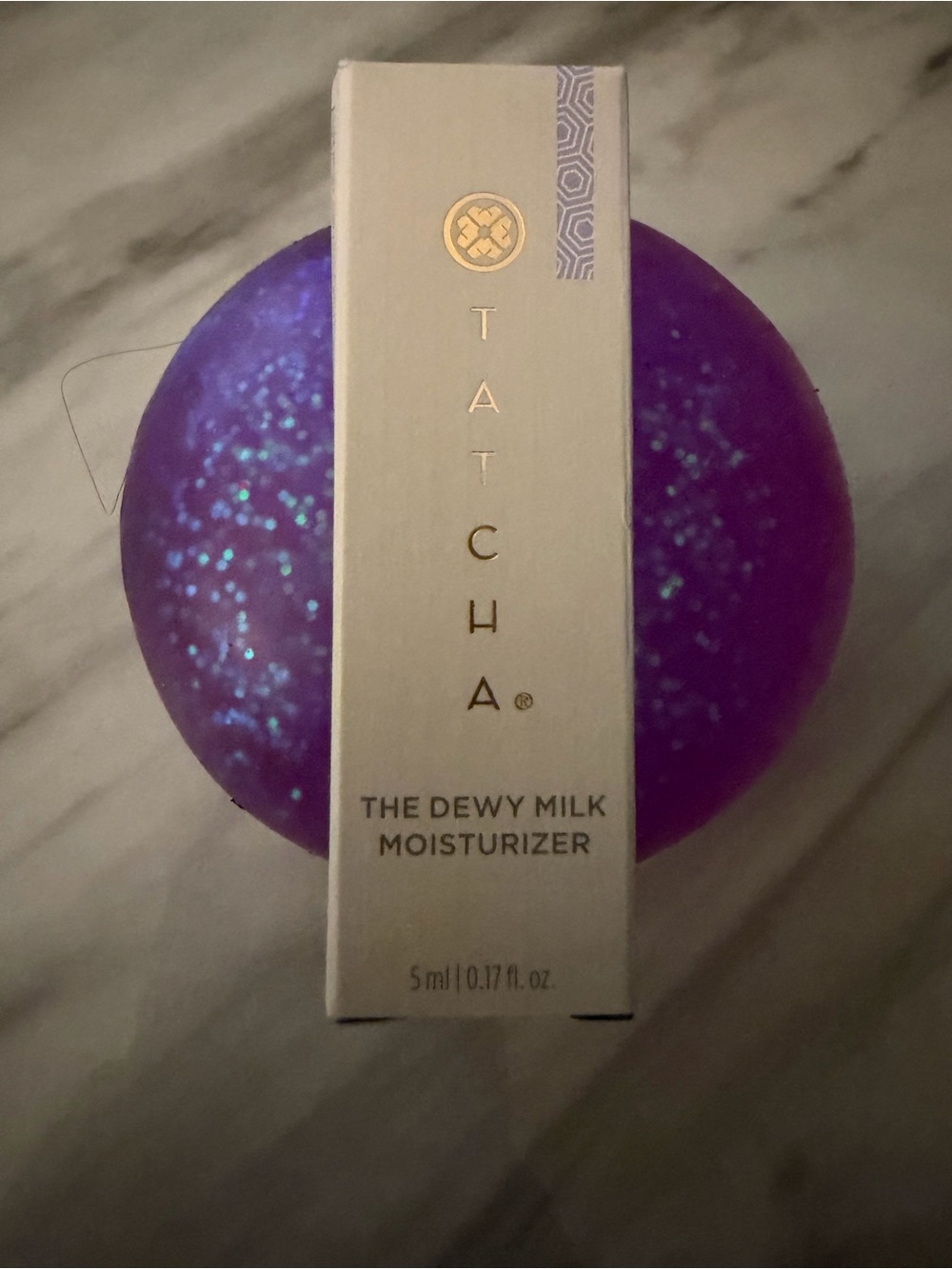 Tatcha The Dewy Milk Moisturizer - White & Purple Accents